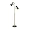 Z-Lite Soriano 2 Light Floor Lamp, Matte Black & Heritage Brass 728FL-MB-HBR - alternate 4